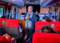 Battambang governor sends off residents on free holiday buses