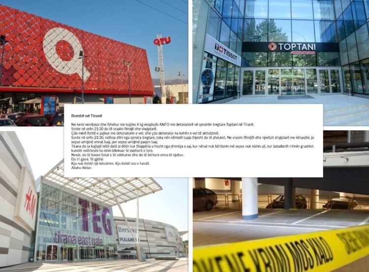“It’s the last hour, we will kill you”/ Bomb alert in Toptani, QTU and TEG, the email that terrorized Tirana is revealed: We have planted 4 kg of explosives, tomorrow… – Shqip.com