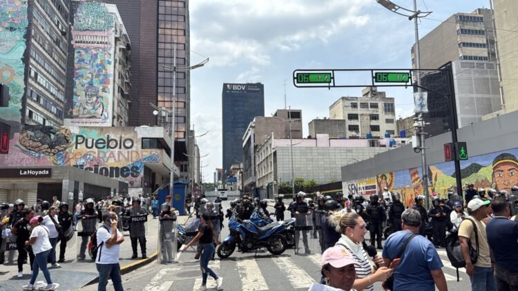 PNB prevents the passage to Miraflores: this is how the workers’ march in Caracas ended