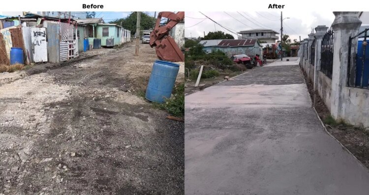 PHOTOS: Lower Ottos Road Upgrade Moves Ahead as Constituency Improvements Continue