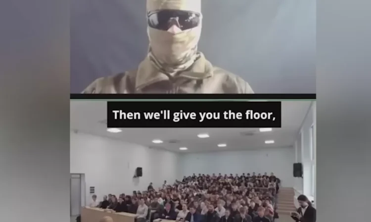 Ukrainians hacked into the video and told Russian students: “Come and we will kill you!”