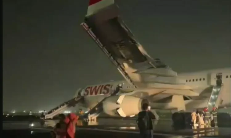(VIDEO) Drama on the runway: a Swiss Air plane aborted takeoff due to a malfunction