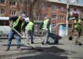 Street pothole works have started in Gyumri