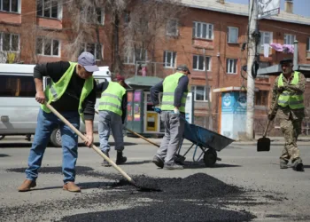 Street pothole works have started in Gyumri