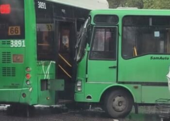 Two buses collided in Almaty: there were casualties