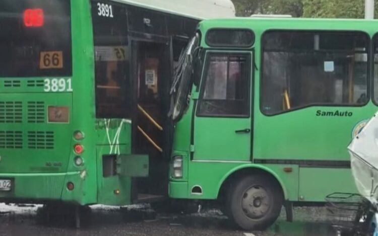 Two buses collided in Almaty: there were casualties