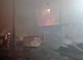 Plywood processing factory in Bintulu badly damaged in fire