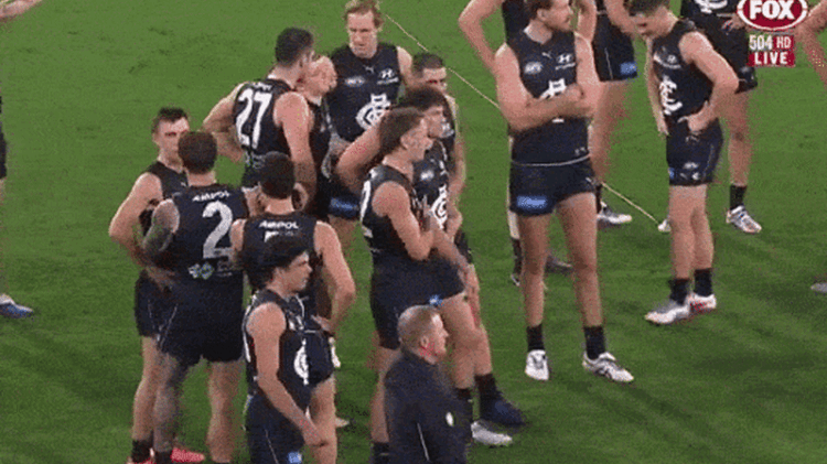 Elijah Hollands footage: Concerns for Carlton Blues star after videos emerge of erratic on-field behaviour in loss to Collingwood; Voss comments