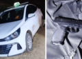 A couple got into a taxi and stole the car and the proceeds: they recovered the vehicle in Brazil