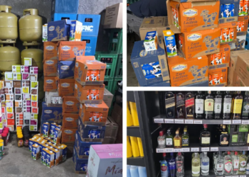 Contraband valued at more than $1.6 million was seized after operations in two supermarkets in Melo