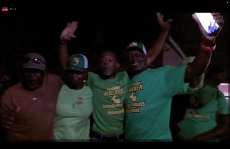 WATCH: Trevor Walker celebrates with supporters in Barbuda