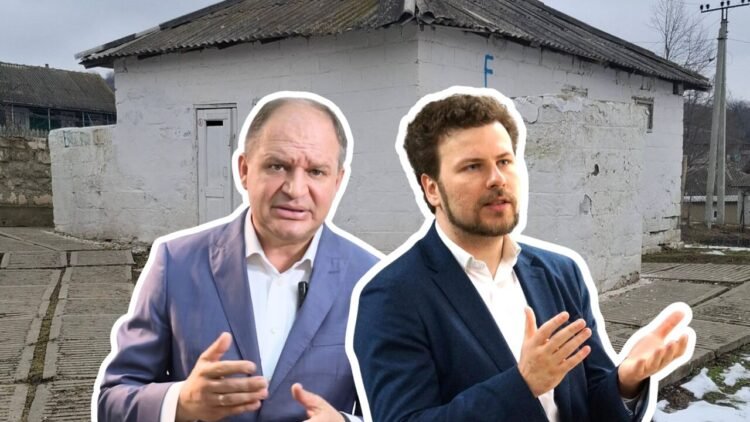 (PHOTO) Scandal over a school toilet in the Criuleni district. Ceban and Perchun exchanged accusations