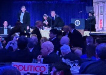 Trump was evacuated due to a threat during a dinner with journalists