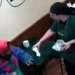 A man refused to pay and punched a bar waitress