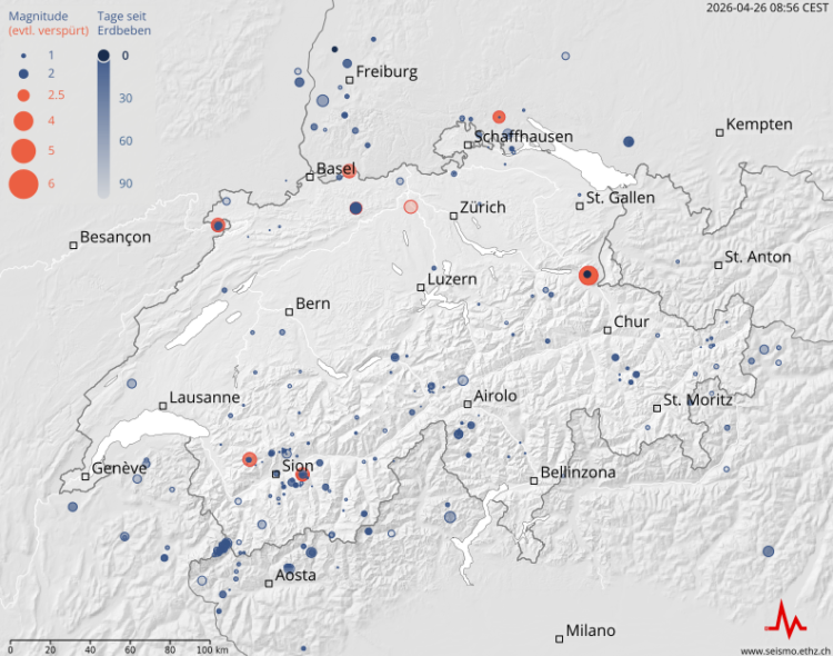 Magnitude 3.8 earthquake shakes eastern Switzerland