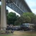 Explosion under the Americas Bridge