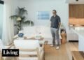 A two-room environment with a beachy feel for a graphic designer who loves surfing