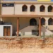 A real estate promotion closes the entrance to a mosque