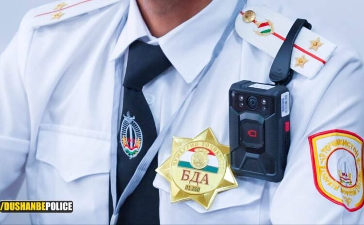 In Dushanbe, traffic police officers were given 60 lapel video recorders