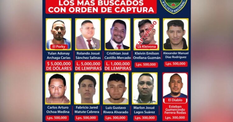 Police update list of the most wanted in Honduras and include “El Diablo”