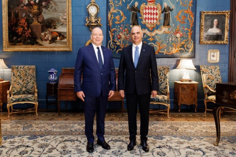 Prince Albert II welcomes Alain Berset in Monaco ahead of Monaco’s presidency of the Council of Europe