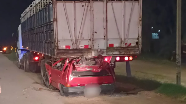 A woman died on Route 5 after colliding from behind with a truck parked on the side of the shoulder