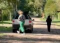 Film capture. Two police officers dressed as clowns to catch a drug lord from José León Suárez