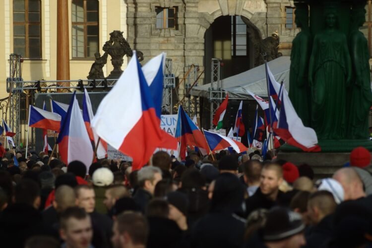 Thousands of students protest against the Babiš government’s media plans