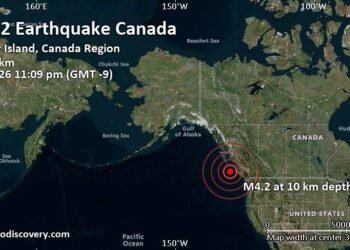 Moderate Mag. 4.2 Earthquake – North Pacific Ocean, 171 km West of Hope Island, Regional District of Mount Waddington, British Columbia, Canada, on Wednesday, Apr 15, 2026, at 11:09 pm (GMT -9)