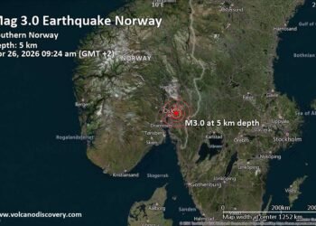 Small magnitude 3.0 earthquake 24 km northeast of Oslo, Norway – NORWAY NEWS – latest news, breaking stories and comment – NORWAY NEWS