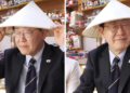 South Korea’s president dons conical hat, samples durian on Hanoi streets