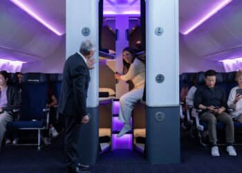 Sleeping above the clouds: Air New Zealand brings lounge pods for economy travelers