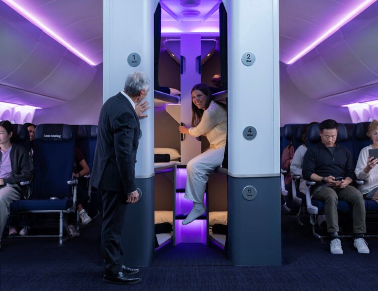 Sleeping above the clouds: Air New Zealand brings lounge pods for economy travelers