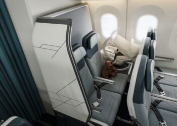 The ‘SkyNook’ airplane seat design turns the last row of economy into a semi-private pod