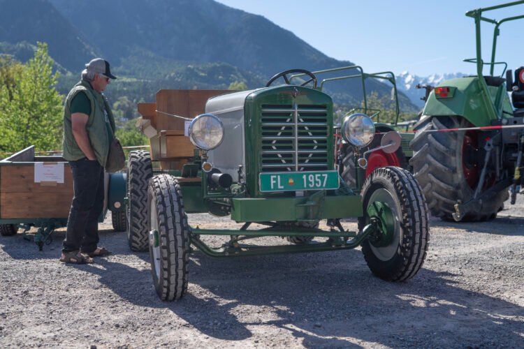 Around 50 vintage tractors rolled onto the Schaan exhibition center