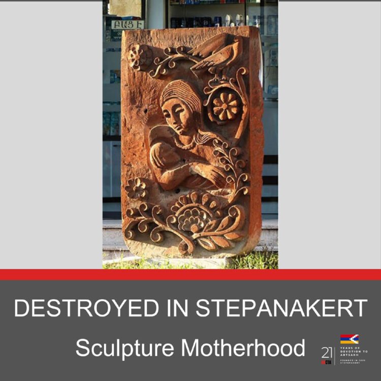 “The Azerbaijani administration destroyed the “Motherhood” sculpture installed near the maternity hospital in Stepanakert”
