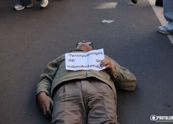 Gaspari, who was lying down, and the citizen who argued with Alen Simonyan were taken into custody