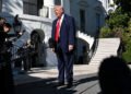 Trump said the blockade of Iranian ports would remain in place despite the opening of the Strait of Hormuz