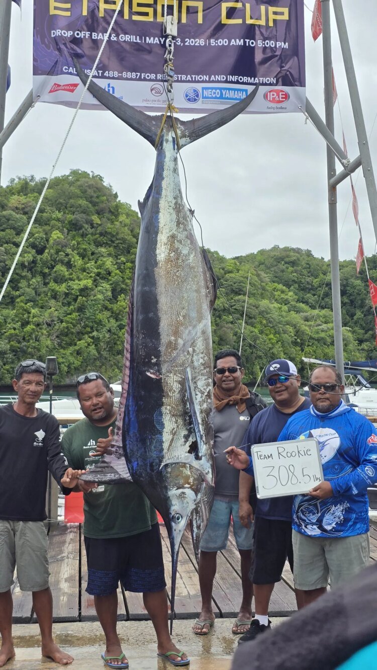 Team Rookie Lands 308.5-Lb Billfish to Win Palau Etpison Cup Derby