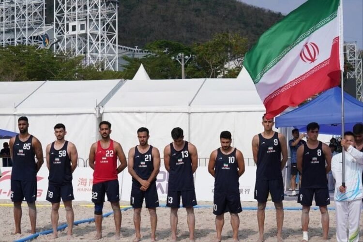 Iran’s open beach handball players recognized their rivals