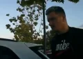 The images of former Rayo Piti player scratching the car of the president of Atlético Pinto