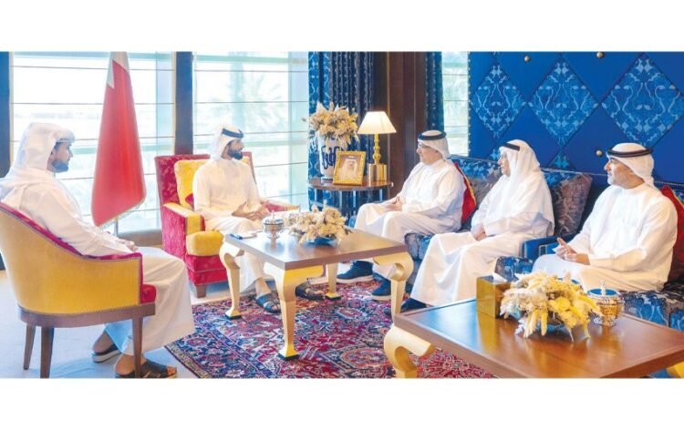 Gulf News | During his reception of His Highness, the Chairman and Vice-Chairmen of the Board of Directors of the Bahrain Chamber, Nasser bin Hamad: The private sector is a major partner in the path of comprehensive development
