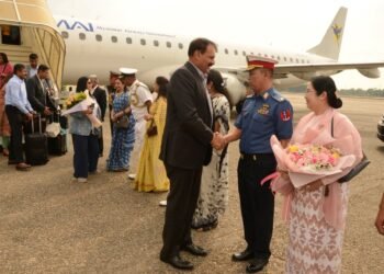 Indian Navy Goodwill delegation arrives in Yangon
