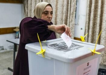Palestinians cast their votes in the first municipal elections since the Gaza War