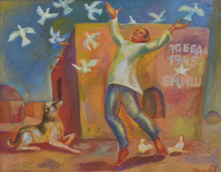 An exhibition of paintings in honor of Victory Day opened in Ashgabat