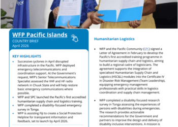 WFP Pacific Islands Country Brief, April 2026 – Fiji