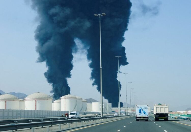 UAE’s Fujairah says fire breaks out at petroleum complex after Iranian drone attack