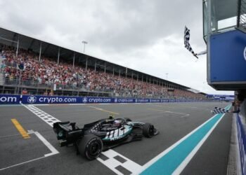 Motorsport: Motor racing-From paddock to pitch, Miami stadium races to prepare for World Cup after F1