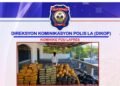 Handover to the PNH of a large shipment of drugs seized near Môle Saint-Nicolas