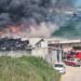 PHOTO | In the fire near Vizbegovo, old cars are burning on private property